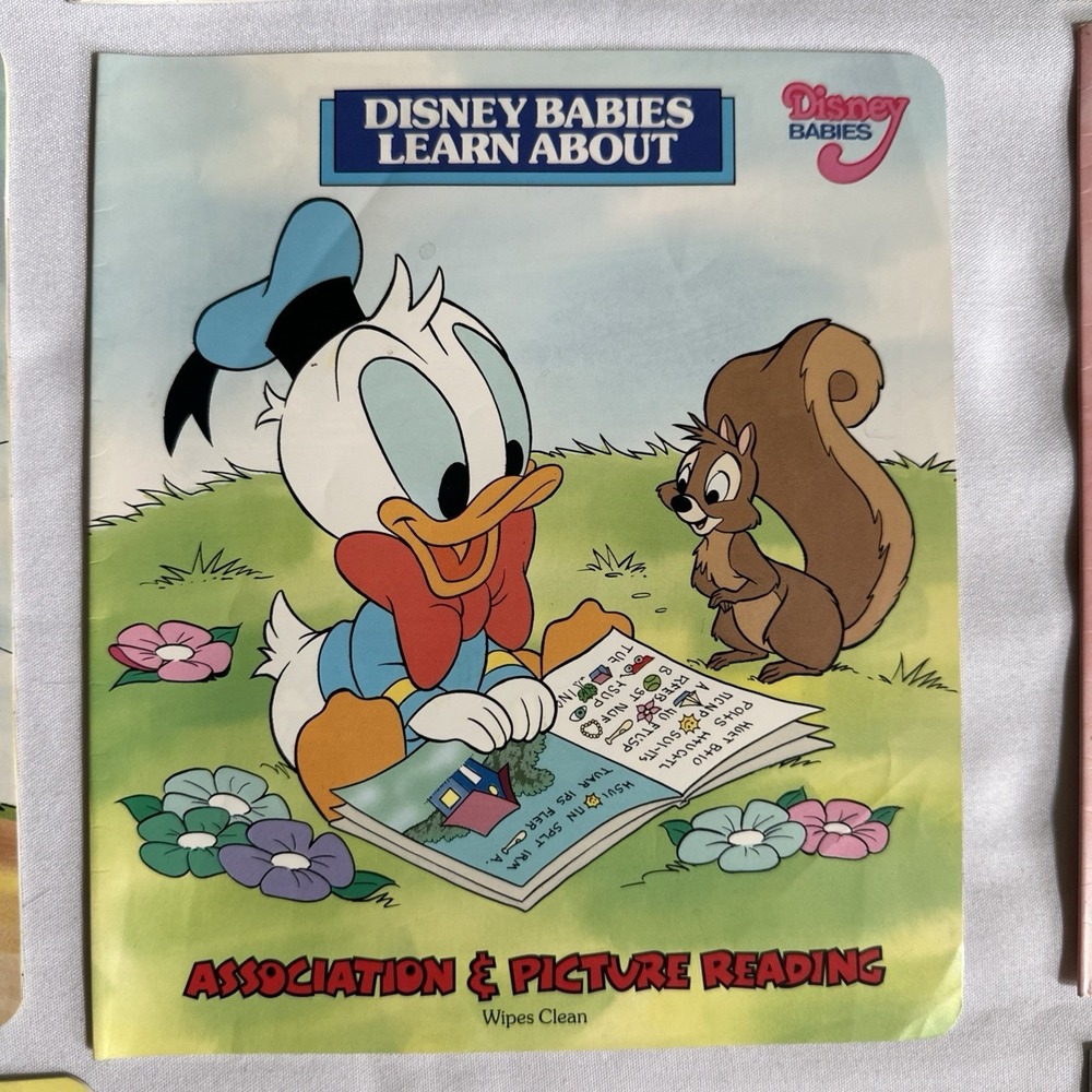 Vintage Disney Babies Learn About Soft Cover Wipe Clean Book Lot of 15 1987-1990 - Picture 8 of 16
